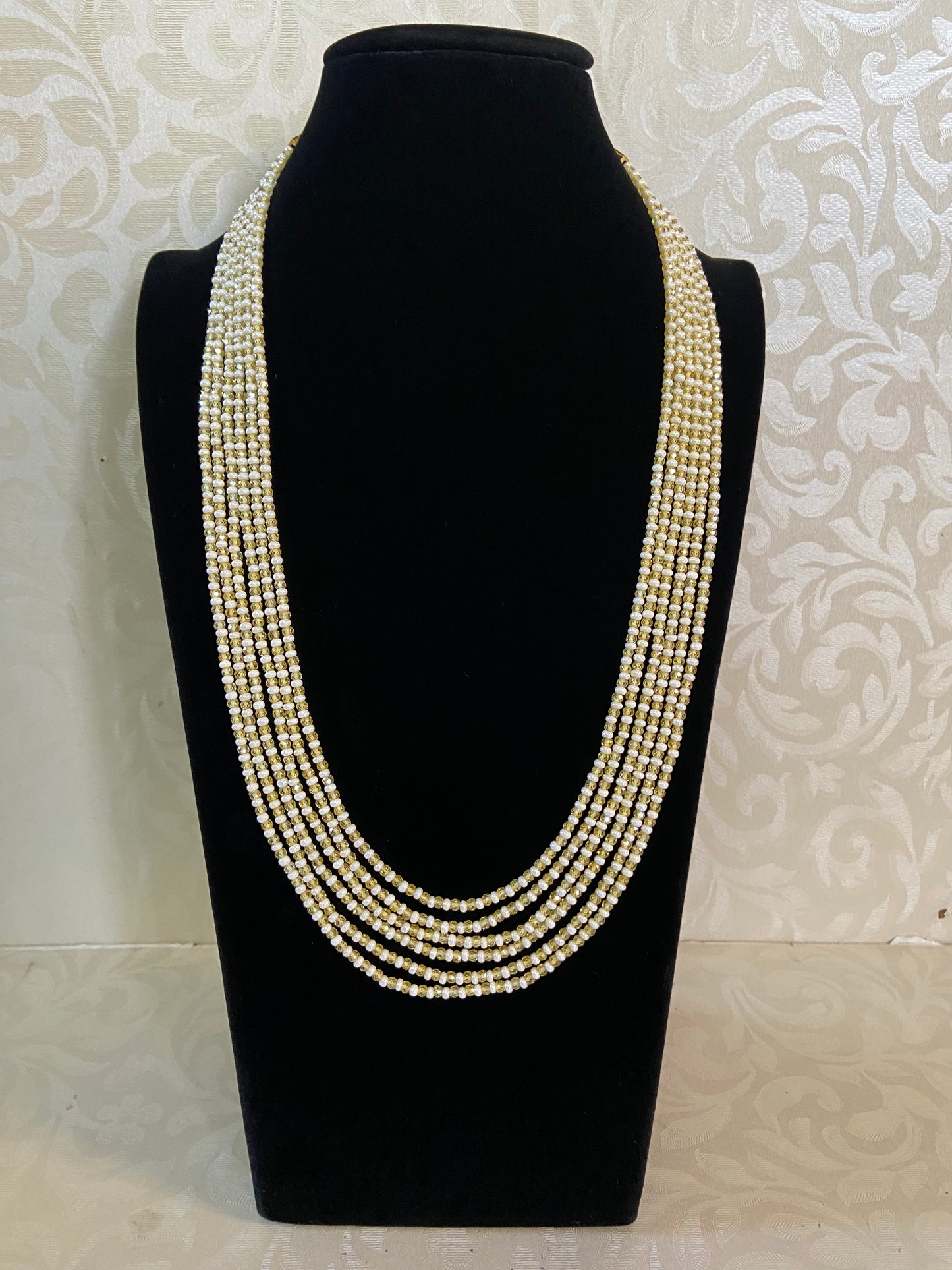 Pearl & Beads Mala Necklace | Indian Beads Necklace