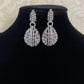 Silver Rhodium AD Earrings | contemporary Indian Earrings