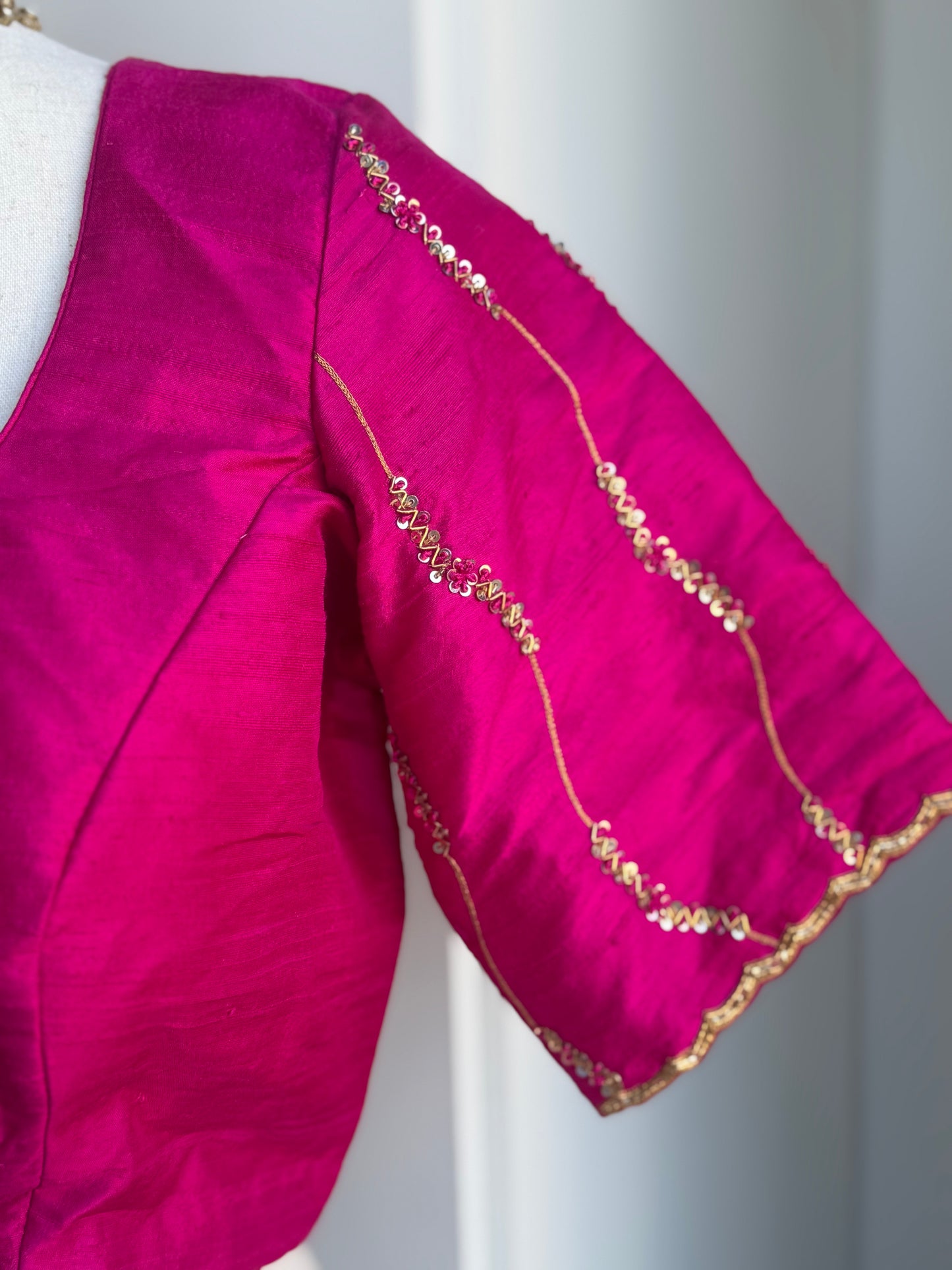 Rawsilk Embroidery Blouse | Party Wear Blouse | Indian Bridal Blouse