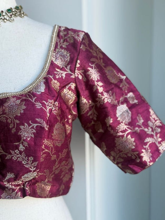 Banaras Brocade Blouse | Saree Readymade Blouses in USA