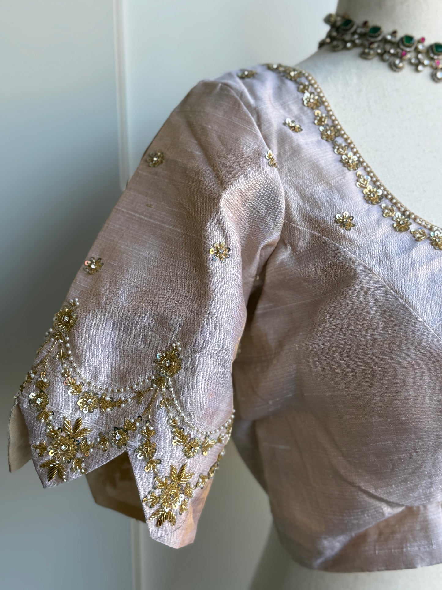 Rawsilk  Embroidery Blouse | Party Wear Blouse | Indian Bridal Blouse
