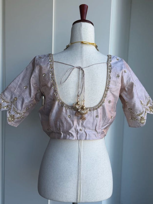 Rawsilk  Embroidery Blouse | Party Wear Blouse | Indian Bridal Blouse