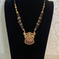 Traditional Lakshmi Pendant Mangalsutra | Indian Black Beads Necklace