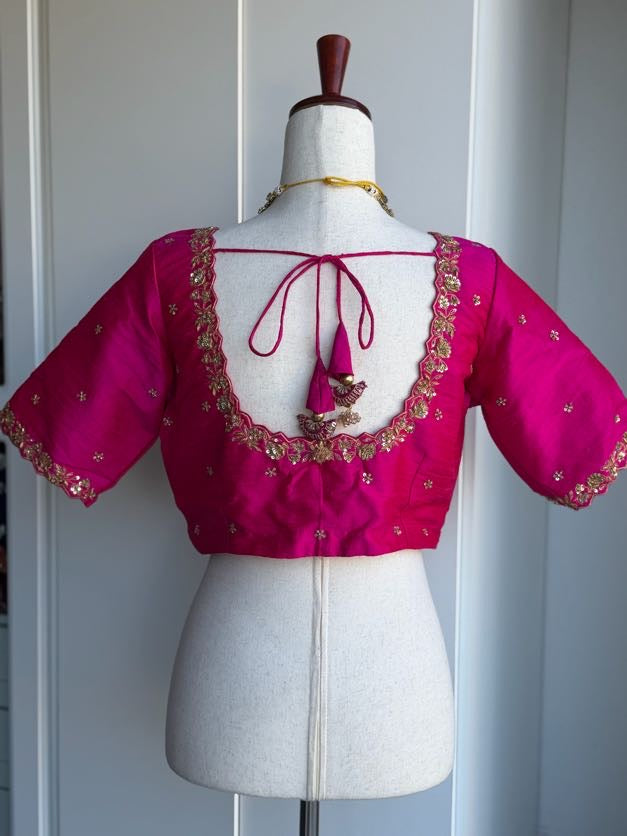 Rawsilk Embroidery Blouse | Party Wear Blouse | Indian Bridal Blouse