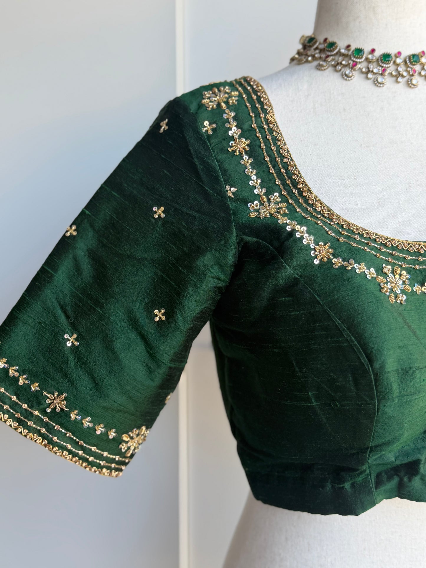 Rawsilk Embroidery Blouse | Party Wear Blouse | Indian Bridal Blouse