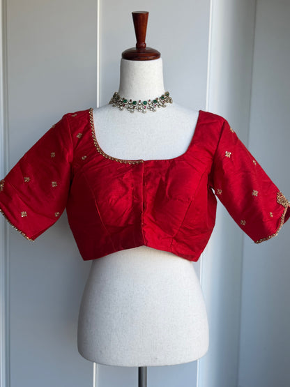 Rawsilk Embroidery Blouse | Party Wear Blouse | Indian Bridal Blouse