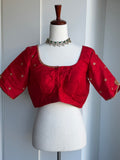 Rawsilk Embroidery Blouse | Party Wear Blouse | Indian Bridal Blouse