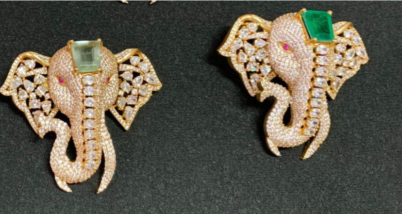 AD Elephant Brooch Pin |  Indian Jewelry In USA