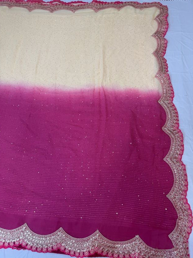 Cocktail Georgette Sequence Saree |  Party wear saree | Sarees in USA