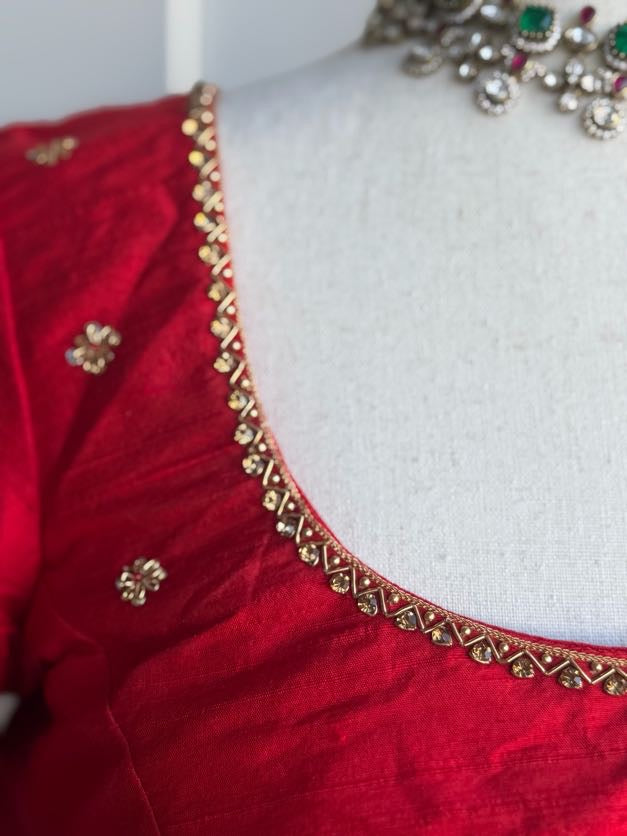 Rawsilk Embroidery Blouse | Party Wear Blouse | Indian Bridal Blouse