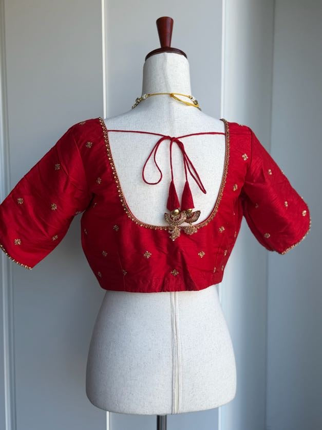 Rawsilk Embroidery Blouse | Party Wear Blouse | Indian Bridal Blouse