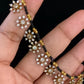 16” length AD Flower Pendants Mangalasutra | Traditional Black Beads Necklace