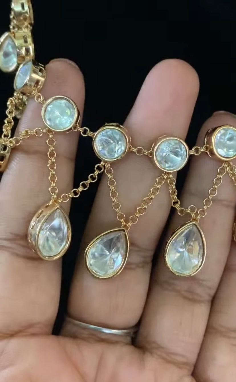 Polki Kundan Necklace With Earrings | Indian Necklace In USA