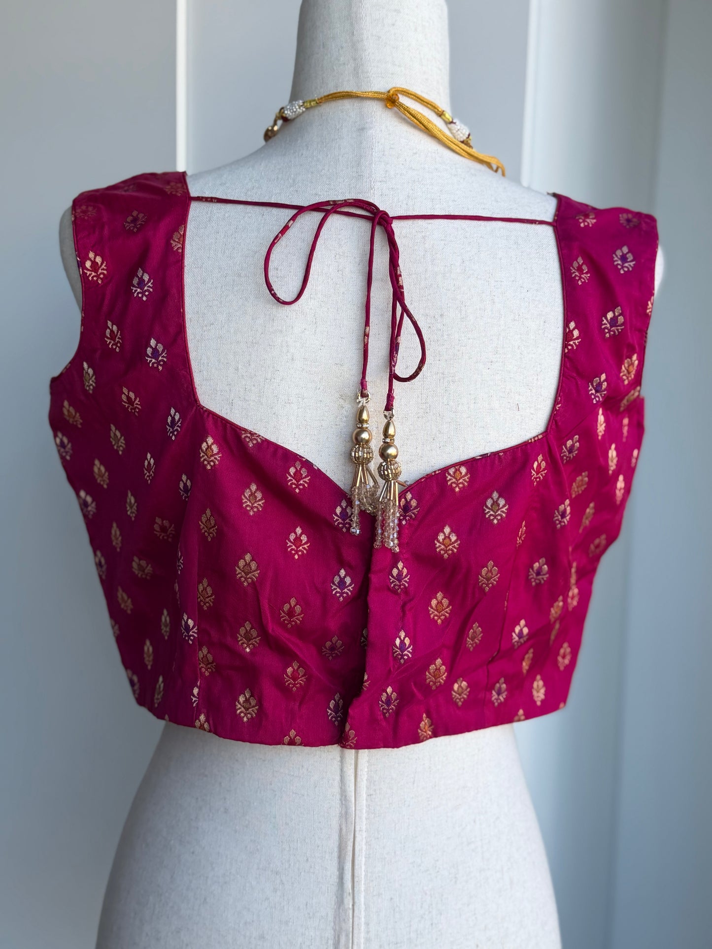 Banaras Brocade Sleeveless Blouse | Saree Blouses Online