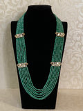 Victorian Peacock Green Onyx Beads Necklace | Latest Indian jewelry