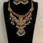 Antique Temple Lakshmi Necklace With Earrings  | Indian Traditional Jewelry