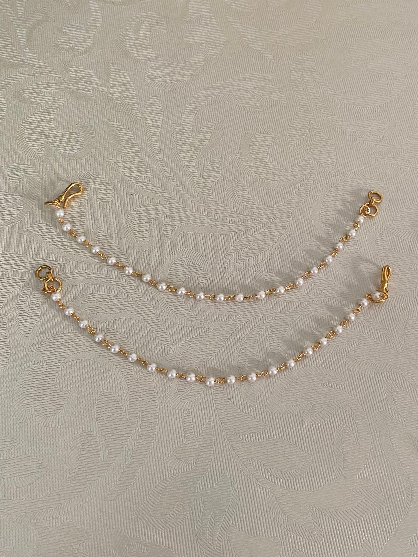 Single line Pearl Ear chains | Hair accessories | Champaswaralu
