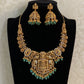 Antique Temple Lakshmi Necklace With Jumkis | Indian Traditional Jewelry