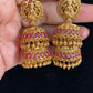 Antique Lakshmi Double Jumki Earrings  | Traditional Temple Earrings | Gift Idea