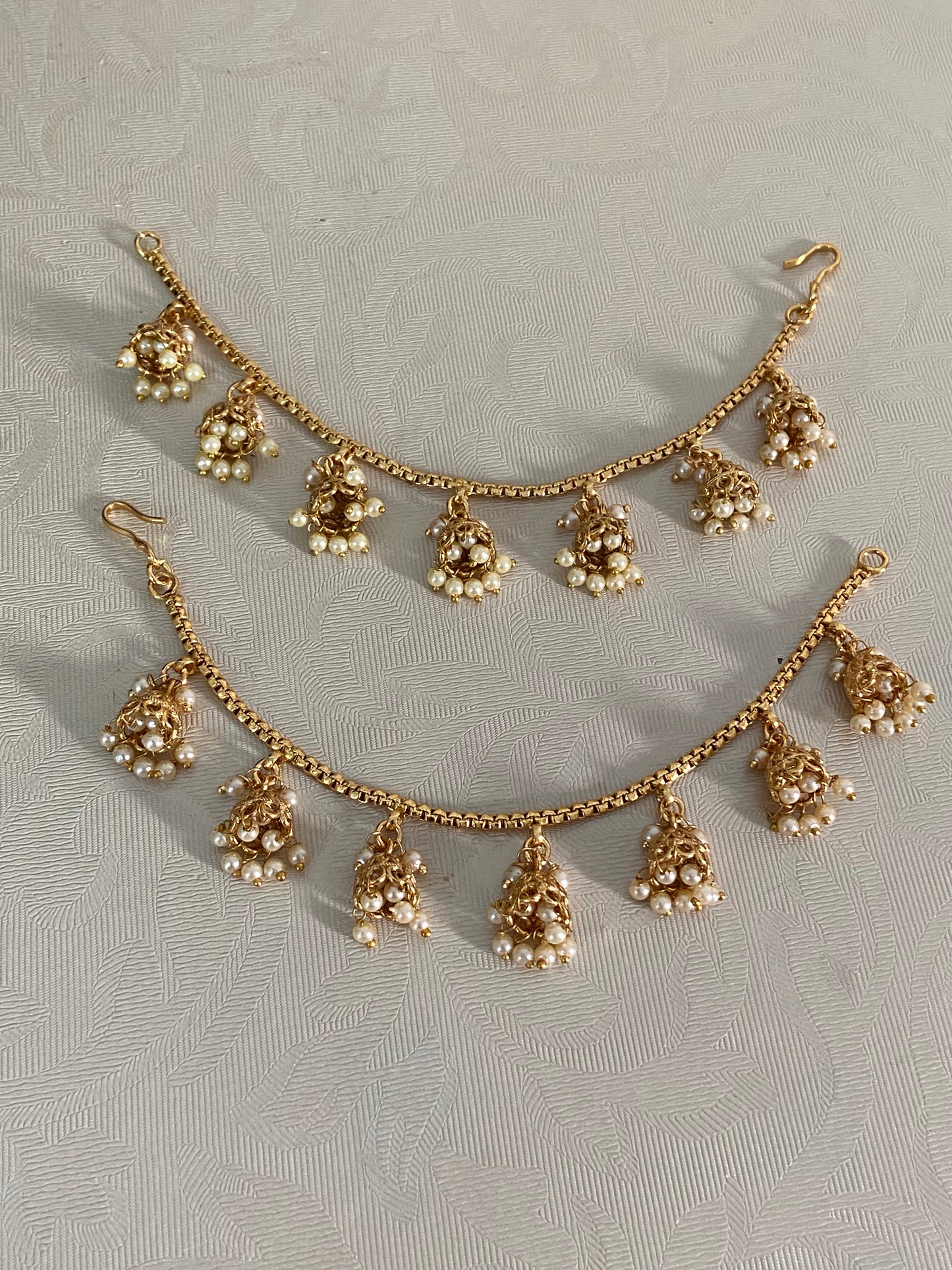 Antique Jumki Champaswaralu | Hair accessories | indian  Ear Chains