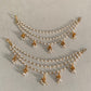 3Line Pearl Champaswaralu | Hair accessories | indian Ear Chains
