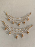 3Line Pearl Champaswaralu | Hair accessories | indian Ear Chains