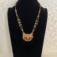 Traditional Lakshmi Pendant Mangalsutra | Indian Black Beads Necklace