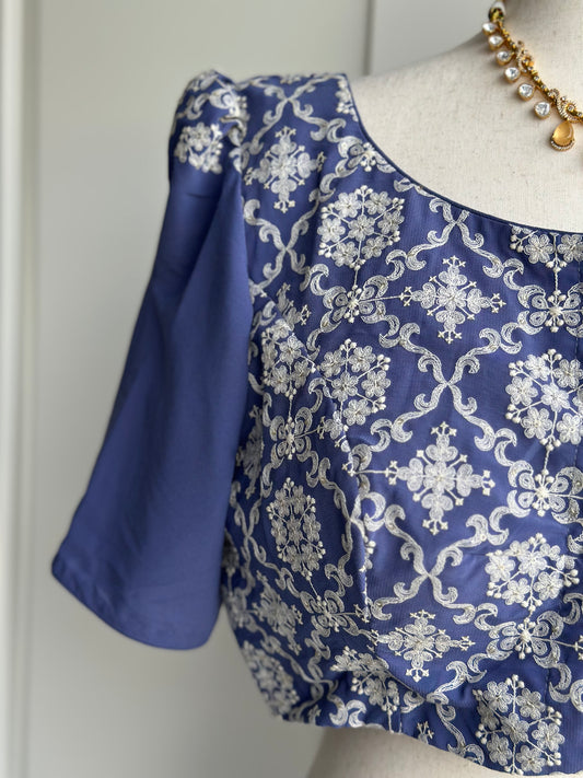 Blue  Embroidery Blouse | Saree blouse In USA