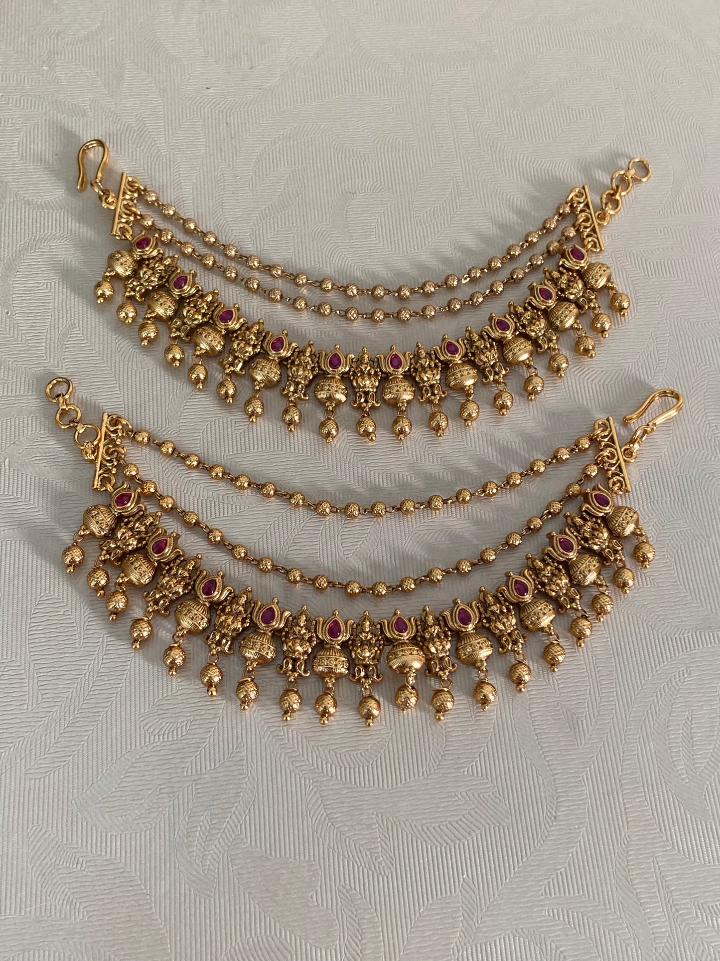 Antique Lakshmi Ear Chains | Hair accessories | Champaswaralu