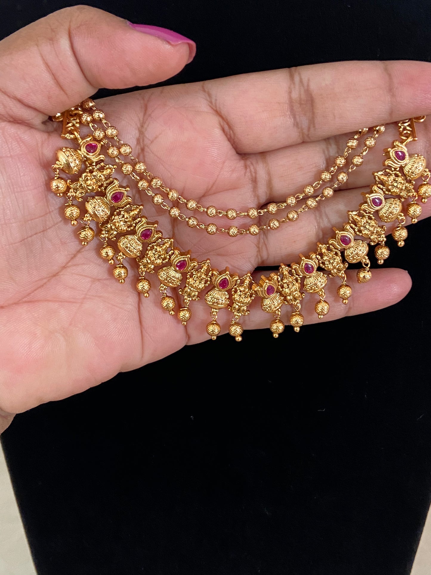 Antique Lakshmi Ear Chains | Hair accessories | Champaswaralu