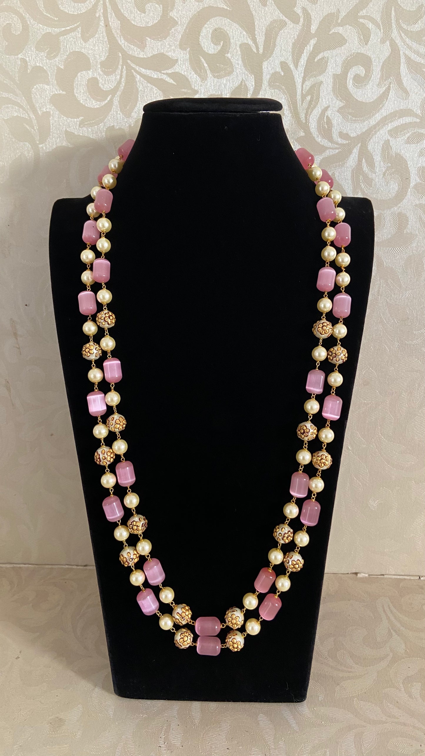 Monalisa Beads meenakari Pearls Mala Necklace | Indian Necklace | Gift Idea