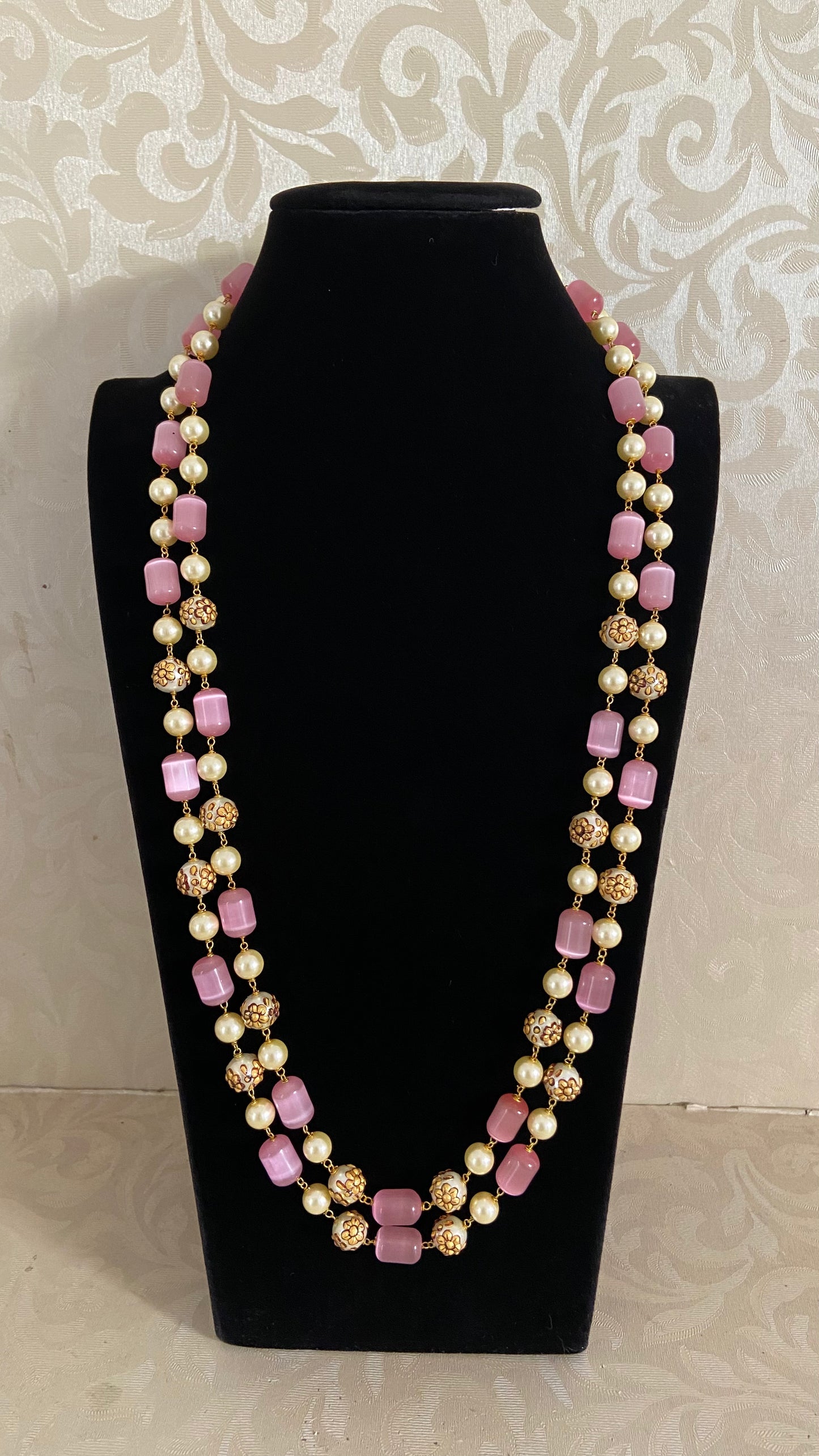 Monalisa Beads meenakari Pearls Mala Necklace | Indian Necklace | Gift Idea