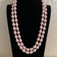 Rose Gold baroque Pearl Double Line Necklace | Latest Indian Jewelry