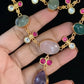 Natural Stones Multicolour Fusion 2Layer Necklace Set | Latest Indian jewelry