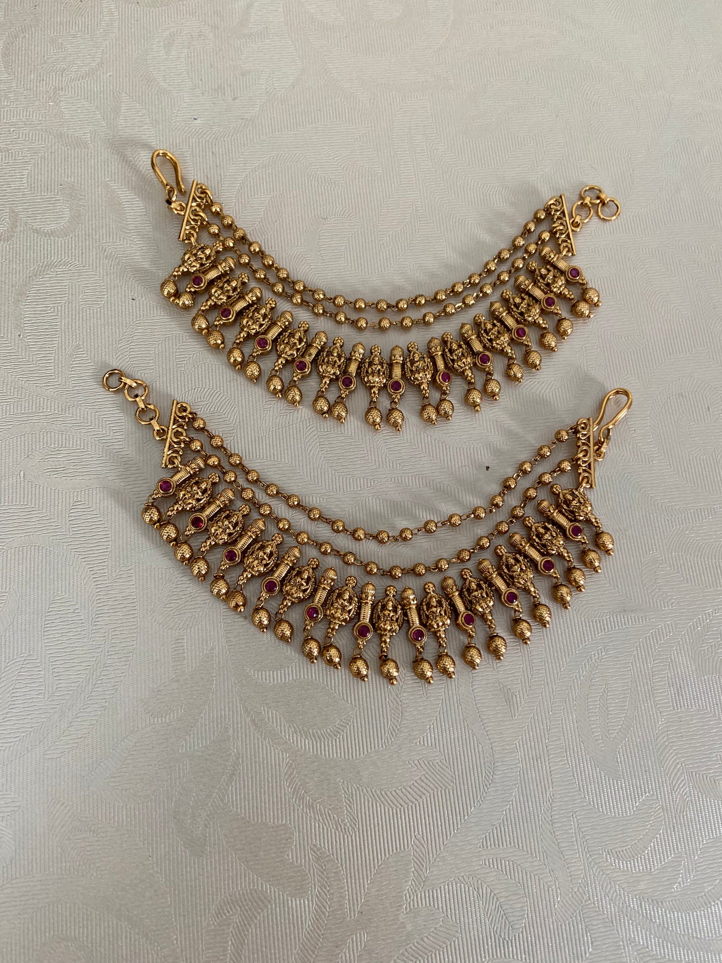 Antique Lakshmi Ear Chains | Hair accessories | Champaswaralu
