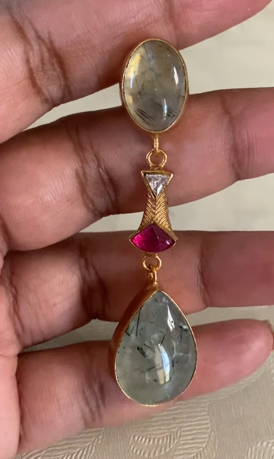 Natural Stones Fusion Necklace Set | Latest Indian jewelry