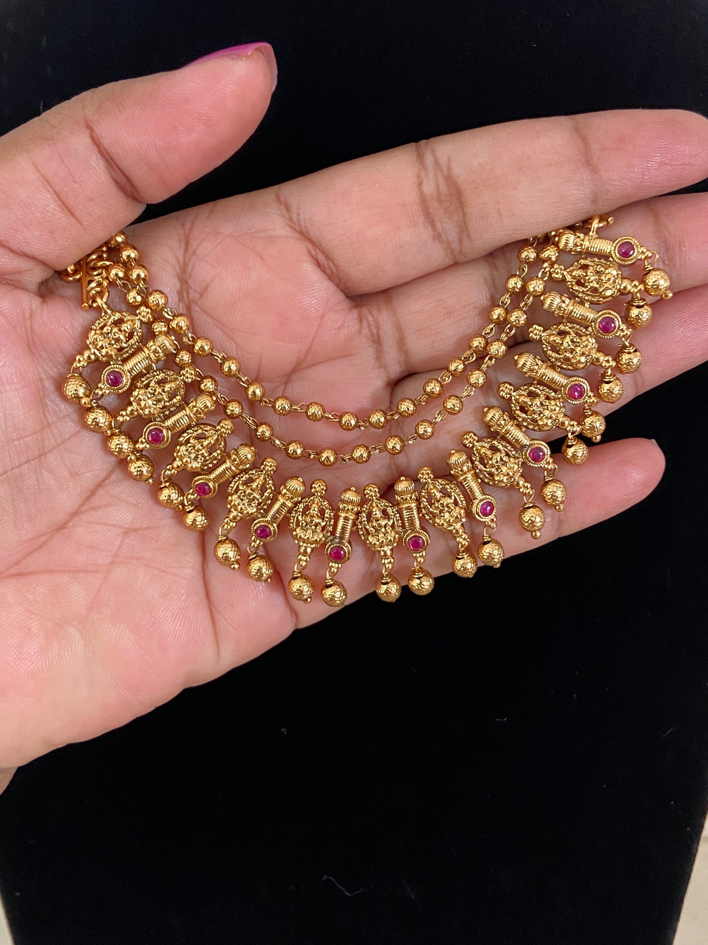Antique Lakshmi Ear Chains | Hair accessories | Champaswaralu