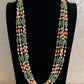 Premium quality Coral Pearl Onyx Green Beads Mala Necklace | Indian Jewelry In USA