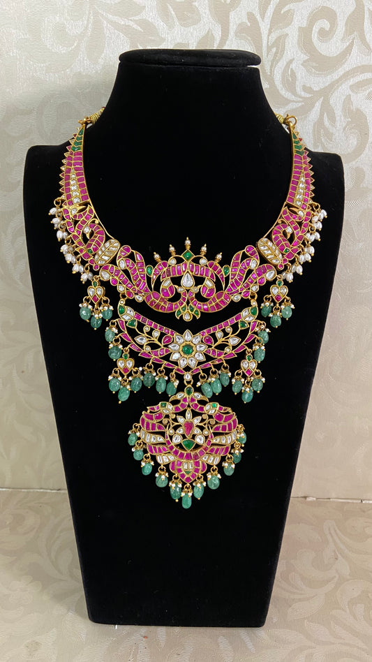 4 in 1 Jadau Kundan Necklace | Traditional Indian Necklace In USA