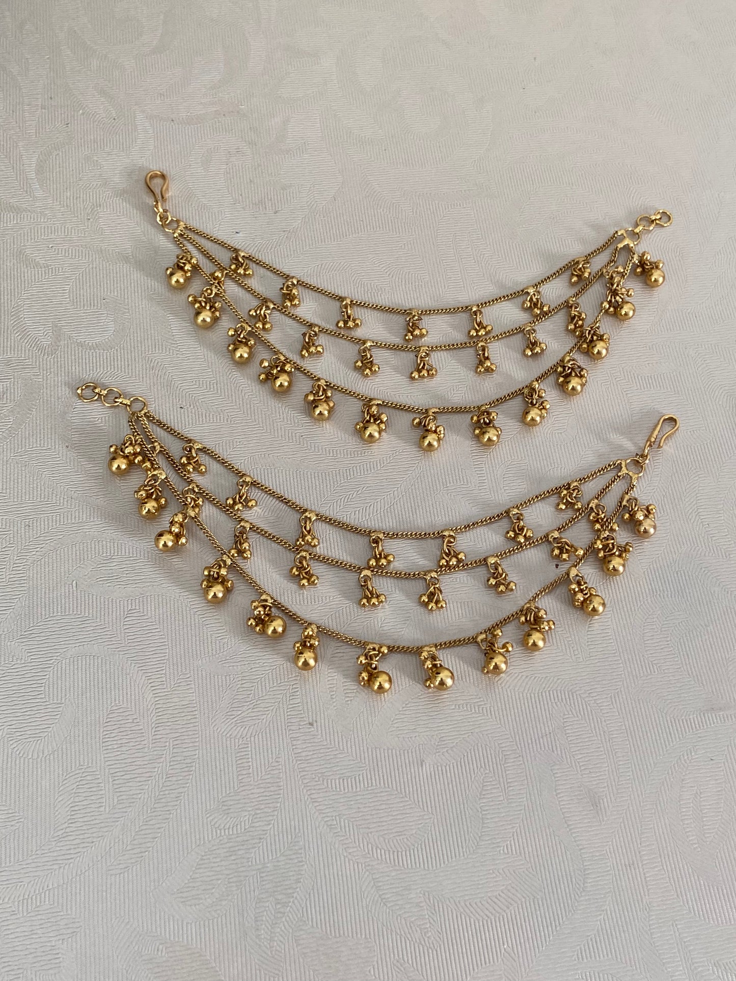Antique Pearl Ear Chains | Hair accessories | Champaswaralu