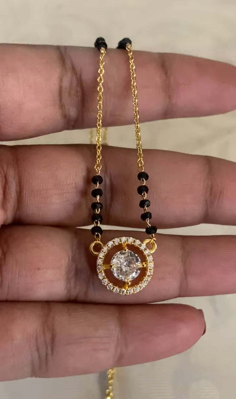Simple AD Mangalasutra | Black Beads Necklae In USA