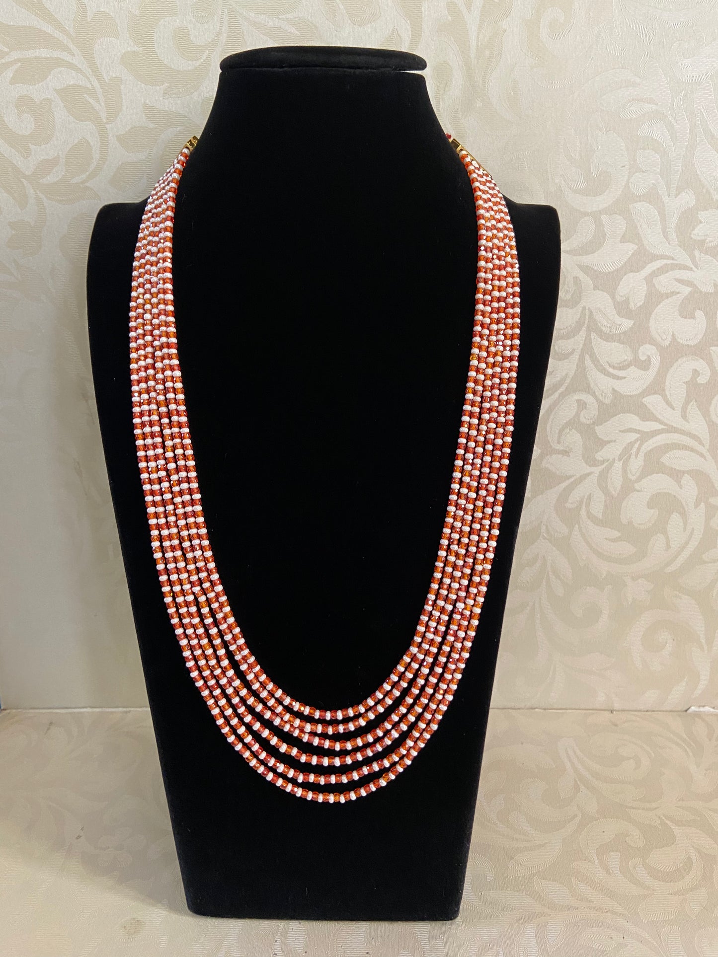 Pearl & Beads Mala Necklace | Indian Beads Necklace
