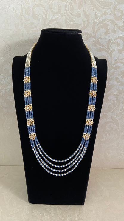 Premium Beads CZ Side Pendants Mala | Indian Jewelry In USA