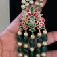 Jadau Kundan Side Pendants Beads & Pearls Groom Necklace | Indian Jewelry In USA