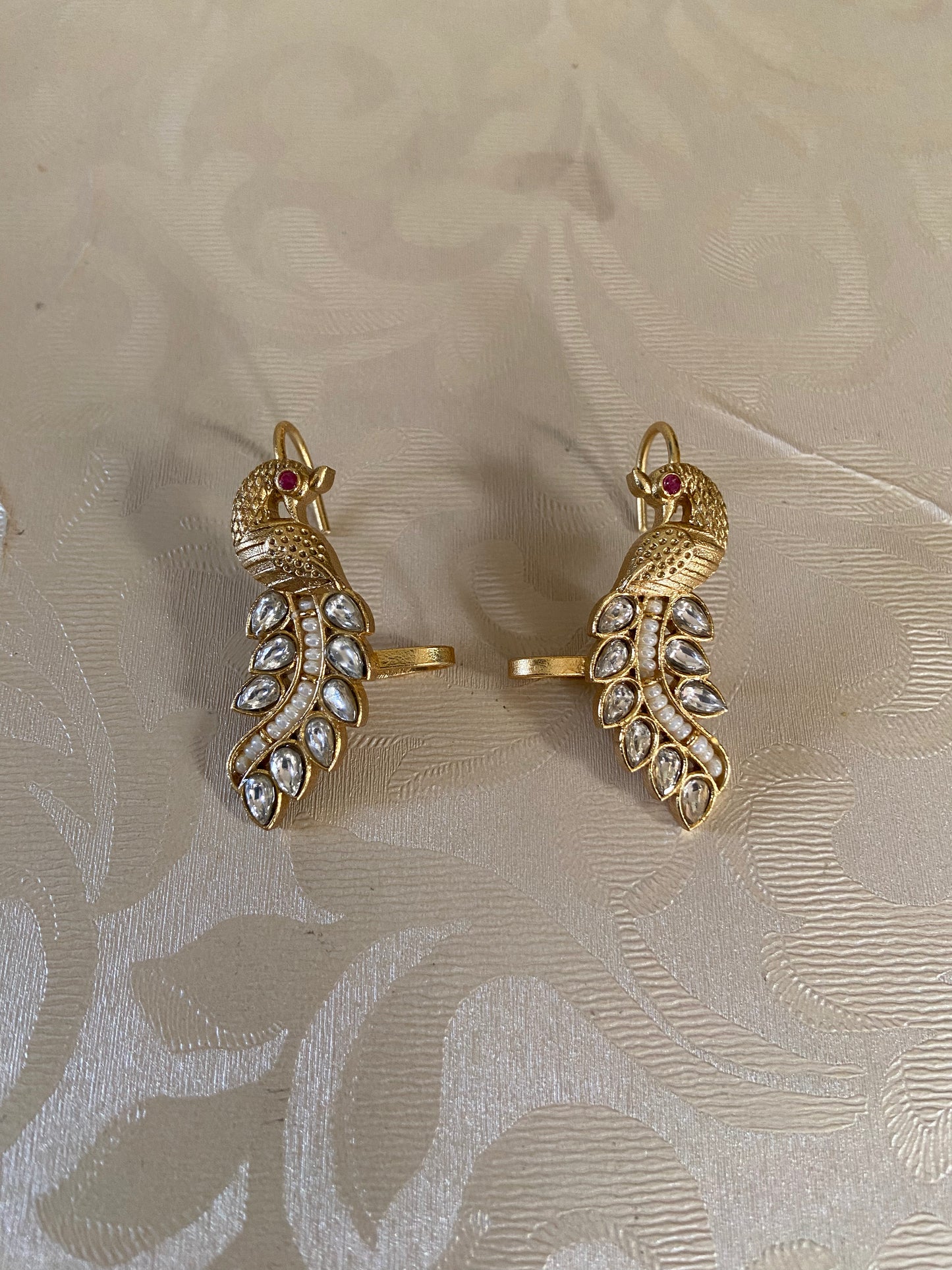 Peacock Earcuffs  |  Indian jewelry in USA