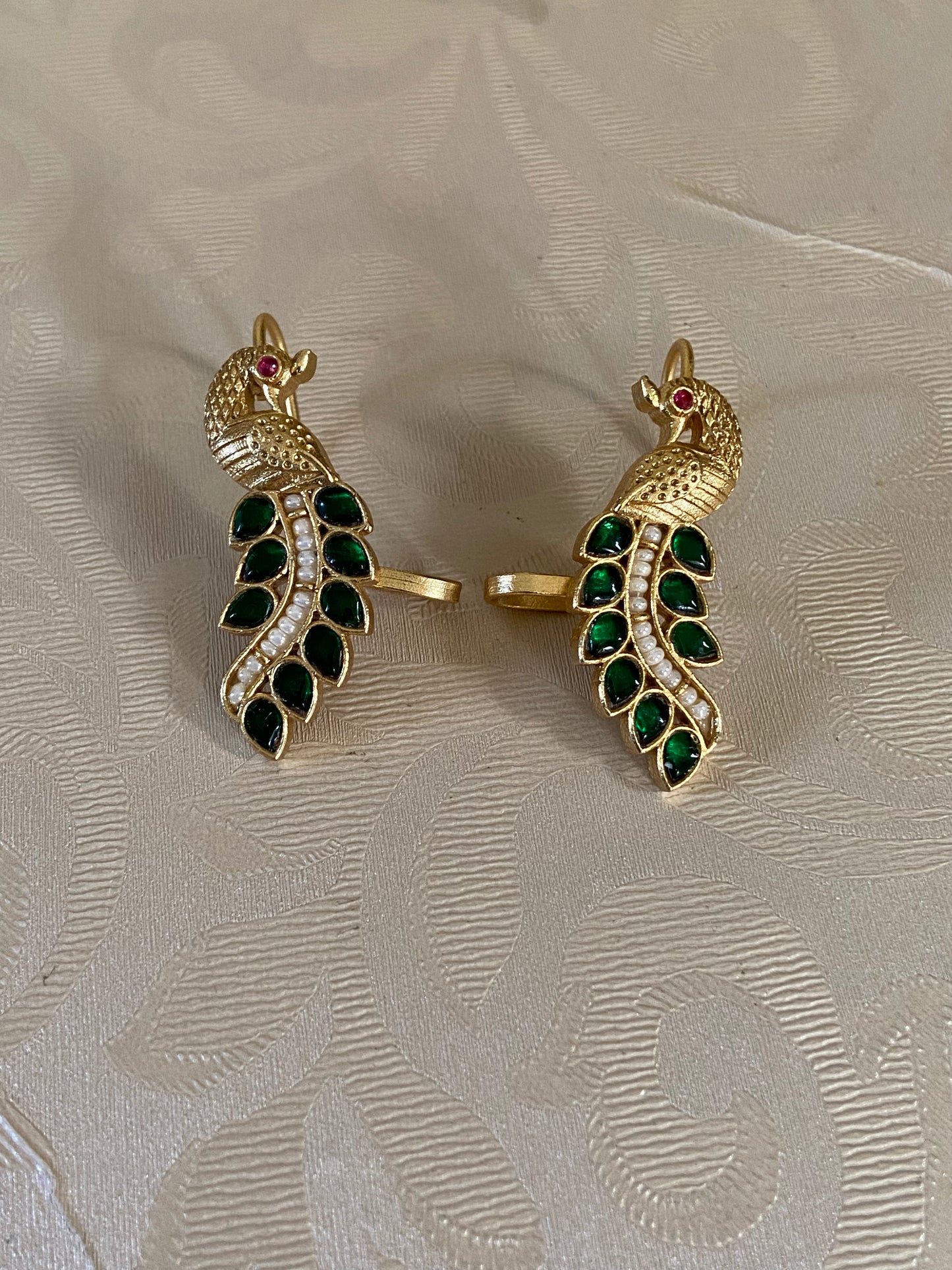 Peacock Earcuffs  |  Indian jewelry in USA