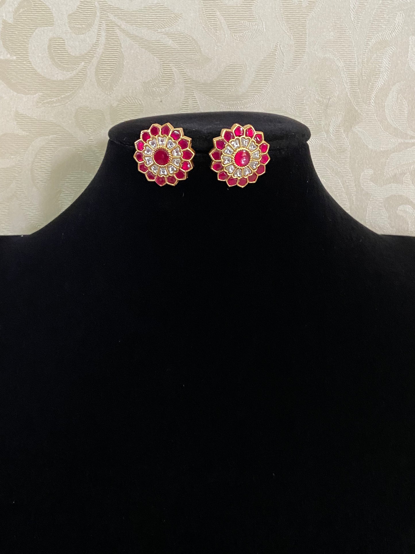 Jadau Kundan Studs | Antique Kundan Earrings