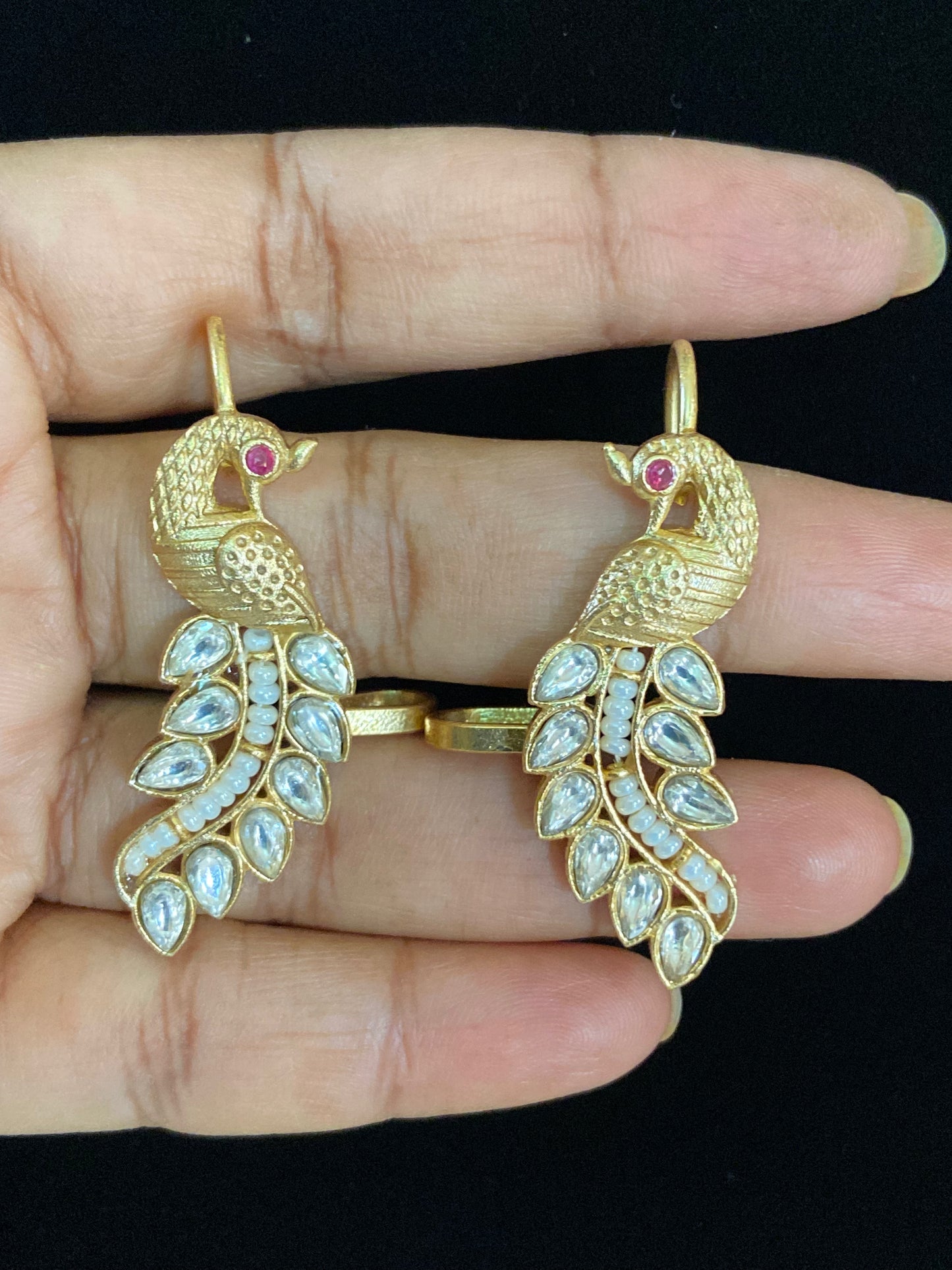 Peacock Earcuffs  |  Indian jewelry in USA