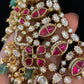 Moissanite & Jadau Fusion Bridal Choker With Earrings | Indian Jewelry