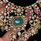 Moissanite & Jadau Fusion Bridal Choker With Earrings | Indian Jewelry